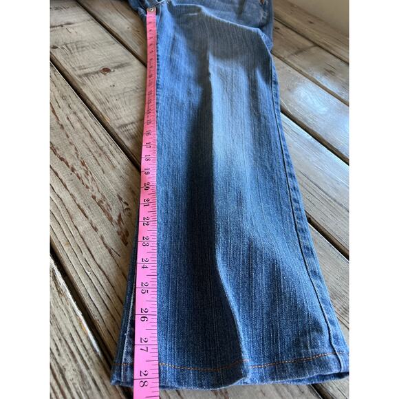 Lucky Brand sz 8/29 Dungarees med wash wide leg bootcut rider fit relaxed jeans - Picture 7 of 8